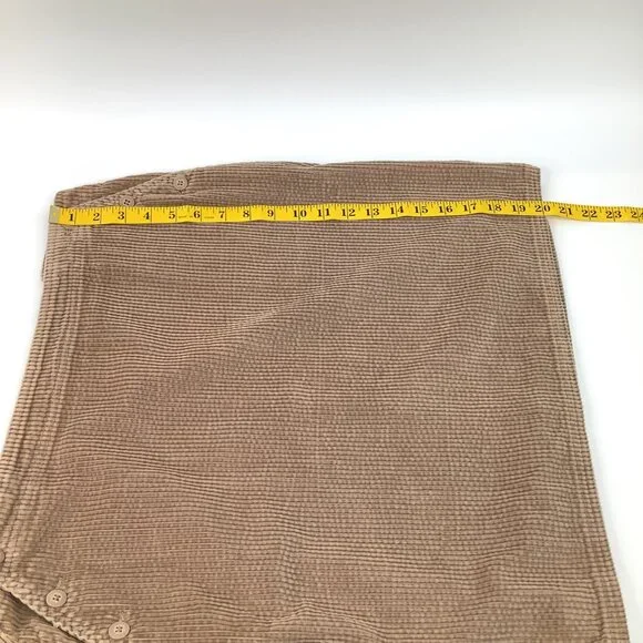 Vintage Tan Corduroy Button-Accent Mini Skirt Size 12 Bagatelle Preppy Skater - Picture 5 of 7